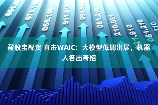 盈股宝配资 直击WAIC：大模型低调出展，机器人各出奇招