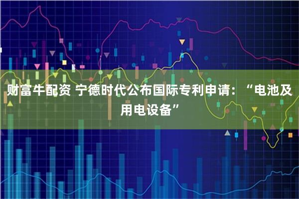 财富牛配资 宁德时代公布国际专利申请：“电池及用电设备”